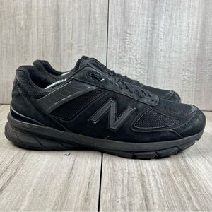 New Balance 990v5 USA Black Athletic Shoe Comfort Sneaker Mens Size 12 EE Wide